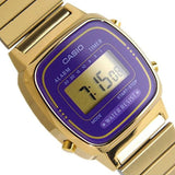 Casio, Women's Watch Digital, Blue Dial Gold Stainless Steel Band, LA670WGA-6DF
