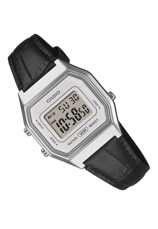Casio Women's Digital Watch with Black Leather Strap, LA680WEL-1DF