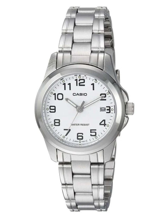 Casio Women's Watch Analog, White Dial Silver Stainless Steel Strap, LTP-1215A-7B2DF product image