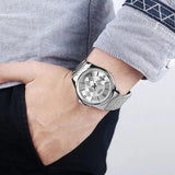 Casio Men's Watch Analog, Silver Dial Silver Stainless Steel Strap, MTP-1375D-7AVDF