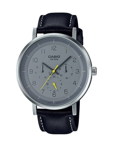 Casio men analog watch, grey dial with comfortable strap, model CS-MTP-E314L-8BVDF, Bahrain