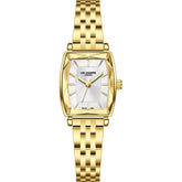 Lee Cooper Women's Analog Watch with White Mother Of Pearl Dial and Gold Stainless Steel Band, LC08370.120