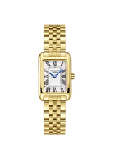 Lee Cooper Women's Analog Watch with White Mother Of Pearl Dial and Gold Stainless Steel Band, LC08135.120