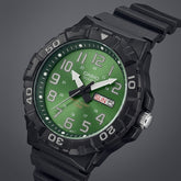 Casio Men's Analog Watch Green Dial with Resin Band, MRW-210H-3BVDF