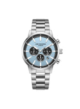 Lee Cooper Men's Multifunction Watch with Blue Dial and Stainless Steel Band, LC08382.300