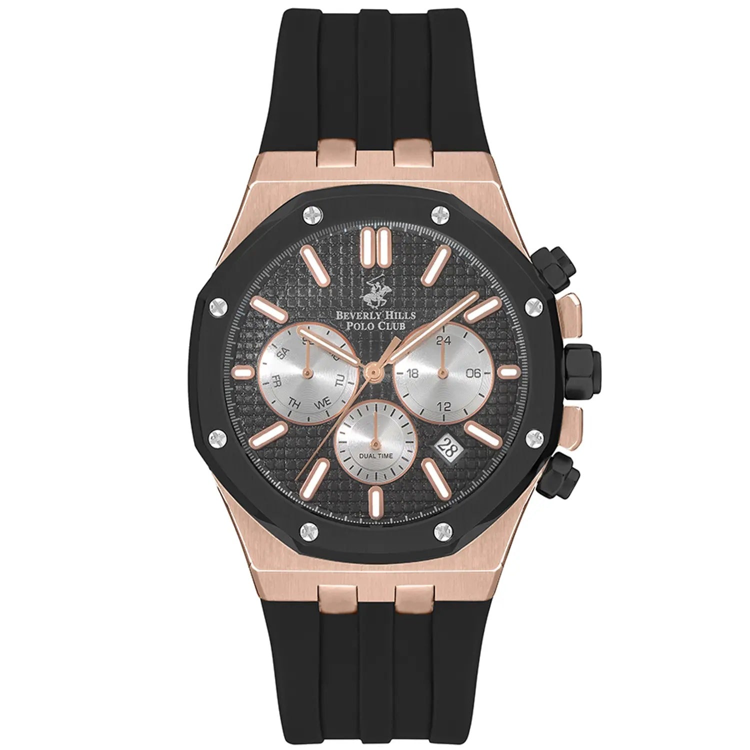 Beverly Hills Polo Club, Men's, Analog Watch, Black Dial, with Silicone Band, BH-BP3261X.851