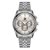 Beverly Hills Polo Club Men's Watch Analog Silver Dial with Silver Stainless Steel Band, BP3782X.330
