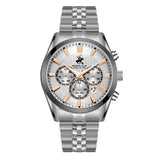 Beverly Hills Polo Club Men's Watch Analog Silver Dial with Silver Stainless Steel Band, BP3782X.330