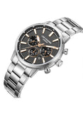 Lee Cooper Men's Multifunction Watch with Gunmetal Dial and Stainless Steel Band, LC08382.350