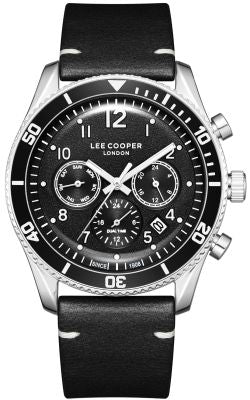 Lee Cooper, Men's, Analog Watch, Black Dial, with Leather Band, LE-LC08260.351