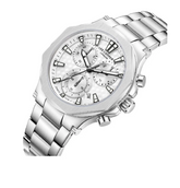 Lee Cooper Men's Multifunction Watch with Silver Dial and Stainless Steel Band, LC08361.330