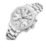 Lee Cooper Men's Multifunction Watch with Silver Dial and Stainless Steel Band, LC08361.330