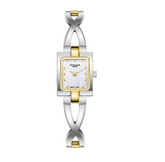 Lee Cooper Women's Analog Watch with White Mother Of Pearl Dial and Silver/Gold Stainless Steel Band, LC08385.220