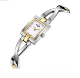 Lee Cooper Women's Analog Watch with White Mother Of Pearl Dial and Silver/Gold Stainless Steel Band, LC08385.220
