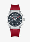 Lee Cooper Men's Multifunction Watch with Grey Dial and Red Silicone Band, LC08388.398