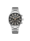 Lee Cooper Men's Multifunction Watch with Gunmetal Dial and Stainless Steel Band, LC08382.350
