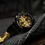 G-Shock Men's Watch Analog-Digital Gold Dial Black Resin Band, GA-140GB-1A1DR