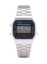 Casio Men's Watch Vintage Collection Digital, Grey Dial Silver Stainless Steel Strap, A168WA-1WDF product image