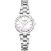 Lee Cooper Women's Analog Watch with White Mother Of Pearl Dial and Stainless Steel Band, LC08365.320