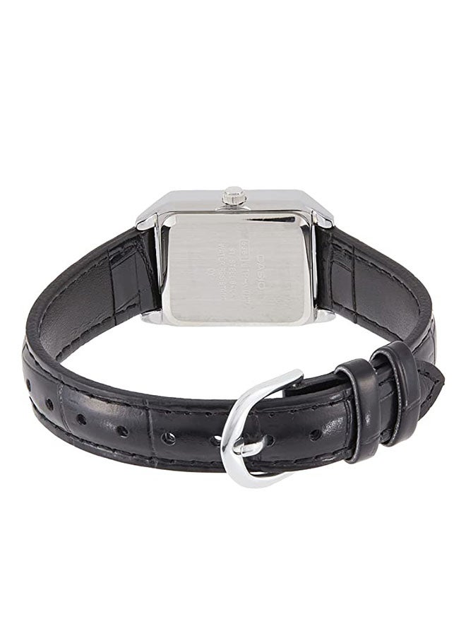 Casio Women's Watch Analog, Black Dial Black Leather Strap, LTP-V007L-1BUDF product image