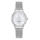 Beverly Hills Polo Club Women's Watch Analog Mother of Pearl Dial with Silver Mesh Band, BP3768X.320