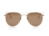 Fastrack Unisex Aviator Sunglasses, Brown Lens, Polarised and UV protected, M277BR6PV