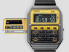 Casio Vinatge Unisex Watch Digital Yellow Dial With Black Stainless Steel Band, CA-500WE-7BDF