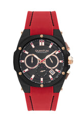 Quantum, Men's, Analog Watch, Black Dial, with Silicone Band, QU-HNG905.658