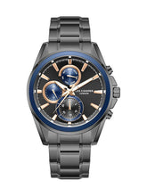 Lee Cooper Men's Multifunction Watch Black Dial With Silver Metal Band, LC08249.650