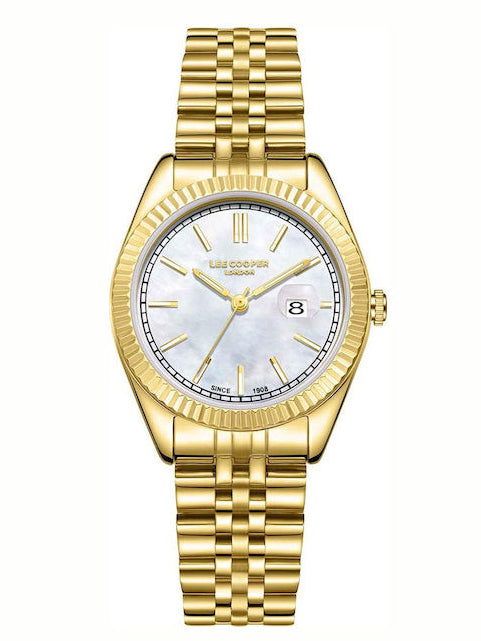 Lee Cooper, Men's, Analog Watch, Gold Dial, LE-LC08210.120