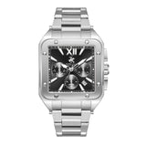 Beverly Hills Polo Club Men's Watch Analog Black Dial Silver Stainless steel Band, BP3685X.350