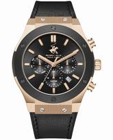 Beverly Hills Polo Club Men's Multifunction Watch with Black Dial and Black Beverly Hills Polo Club and Silicone Band, BP3690X.451