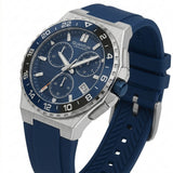 Quantum Men's Chronograph Watch Dark Blue Dial Dark Blue Silicone Band, PWG1147.390