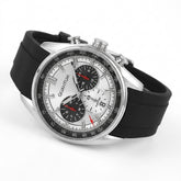 Quantum Men's Multifunction Watch Silver Dial Black Silicone Band, ADG1301.331