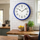 Rhythm Basic Wall Clock | 3D Numerals | Dark Blue, CMG734NR11