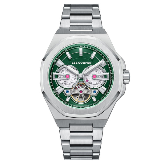 Lee Cooper, Men's, Analog Watch, Silver Dial, with Stainless Steel Band, LE-LC08124.370