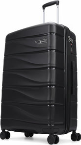 Carlton Olympus Active 55cm Black 8 Wheel Hard Top Trolley, OLYMPUSACTIVE55BLK