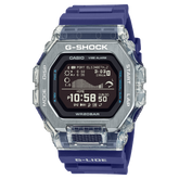G-Shock Men's Watch Digital, Black Dial Blue Resin Band With Bluetooth Connectivity, GBX-100S-2DR
