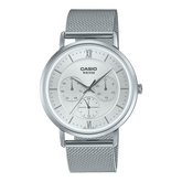 Casio,Men's Watch Analog, Silver Dial Silver Stainless Steel Mesh Band, MTP-B300M-7AVDF