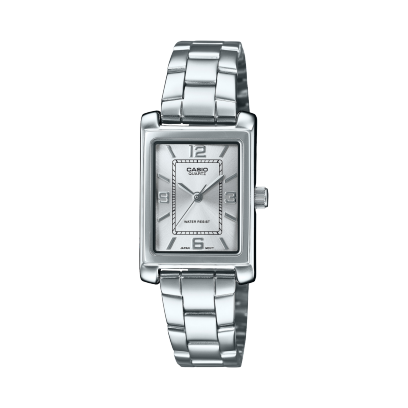 Casio men analog watch, silver dial with silver stainless steel band, model CS-LTP-1234DD-7ADF, Bahrain