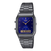 Casio Unisex Watch Analog-Digital Dial with Grey Stainless Steel Band, AQ-230GG-2ADF