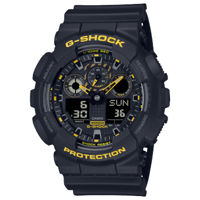 G-Shock Men's Watch Analog-Digital Black Dial Black Resin Band, GA-100CY-1ADR