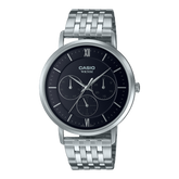Casio,Men's Watch Analog, Black Dial Silver Stainless Steel Band, MTP-B300D-1AVDF