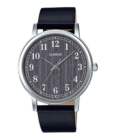 Casio men analog watch, grey dial with comfortable strap, model CS-MTP-E145L-1BDF, Bahrain