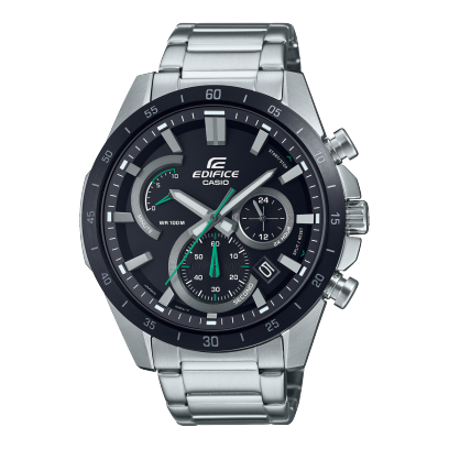 G-Shock Men's Watch Analog Black Dial Silver Stainless Steel Band, EFR-573DB-1AVUDF