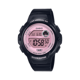 Casio Women's Watch Digital Pink Dial with Black Resin Band, LWS-1200H-1A2VDF