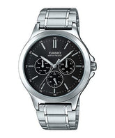 Casio men analog watch, black dial with comfortable strap, model CS-MTP-V300D-1AUDF, Bahrain