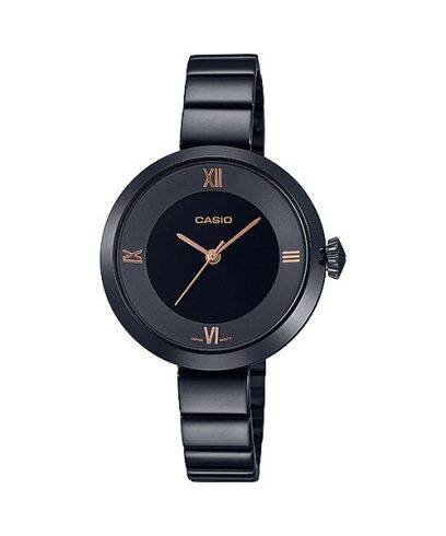 Casio, Women's Watch Analog, Black Dial Black Stainless Steel band, LTP-E154B-1ADF