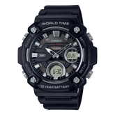 Casio Men's watch, Navy Blue Dial Navy Blue Resin Strap, AEQ-120W-1AVDF