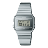 Casio Vintage Unisex Watch Digital Dial with Silver Stainless Steel Band, A700WEV-7ADF